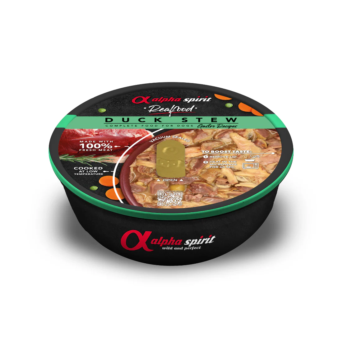 Alpha Spirit Real Food Duck Stew for Dogs