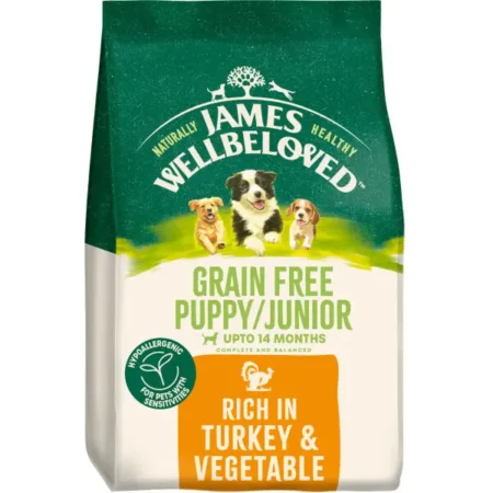 James Wellbeloved Grain Free Puppy Turkey & Vegetable Dog Food 1.5kg