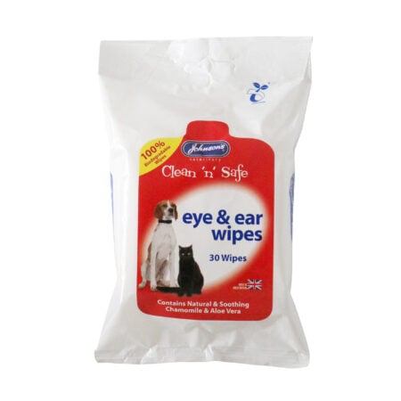 Johnson's Eye & Ear Cleansing Wipes for Dogs, Cats & Small Animals