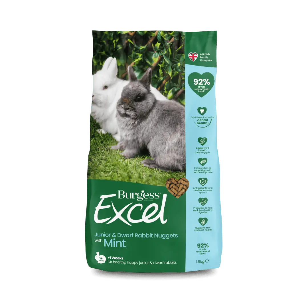 Burgess Excel Junior & Dwarf Rabbit Nuggets with Mint 1.5kg
