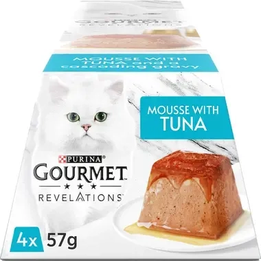 Gourmet Revelations Mousse Wet Cat Food 4 x 57g Trays (Multiple Varieties)