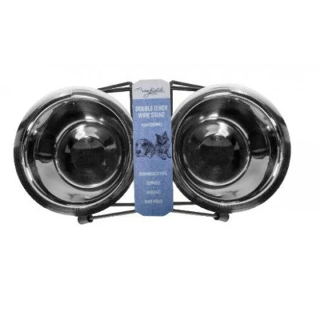 Mayfield Double Diner Cat or Dog Feeding and Water Bowls