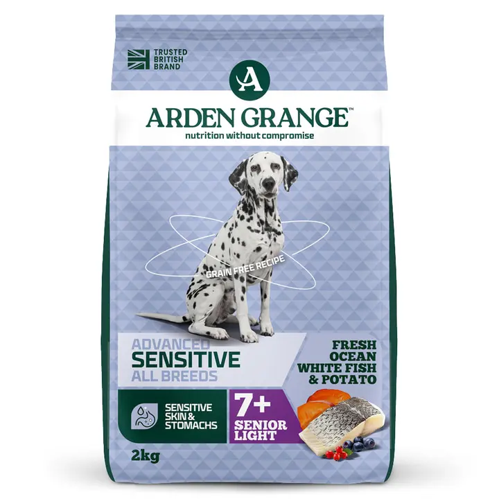Arden Grange Sensitive Grain Free Senior/Light (White Fish & Potato) 2kg