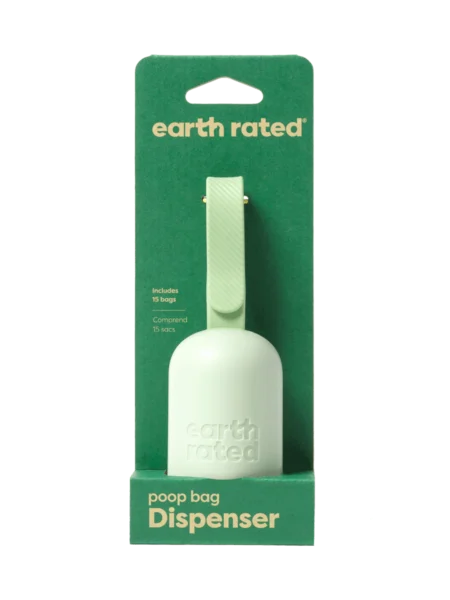 Earth Rated Poop Bag Dispenser with 15 Bags Included