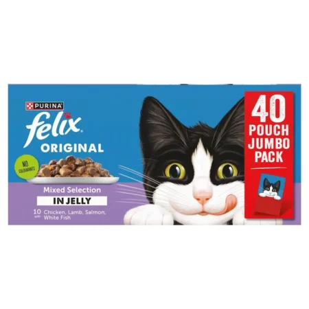 Felix Mixed Selection Wet Cat Food (40 x 85g Pouches) Multiple Varieties