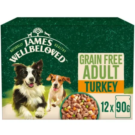 James Wellbeloved Grain Free Adult Dog Food Pouches (Turkey)