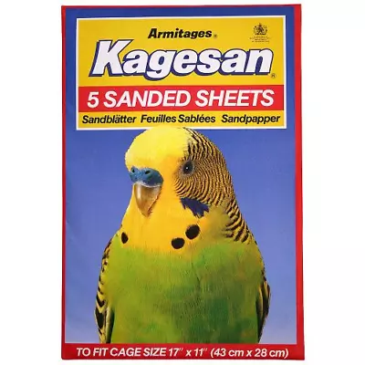 Kagesan Sandsheets For Bird Cages 43 x 28cm 5 pack