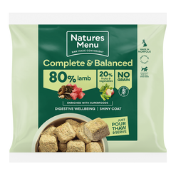 Nature's Menu Raw Dog Food 80% Lamb Nuggets