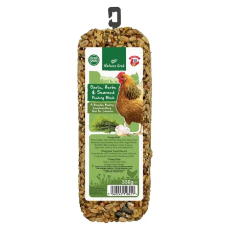 Nature's Grub Garlic, Herbs & Seaweed Pecking Block for Chickens