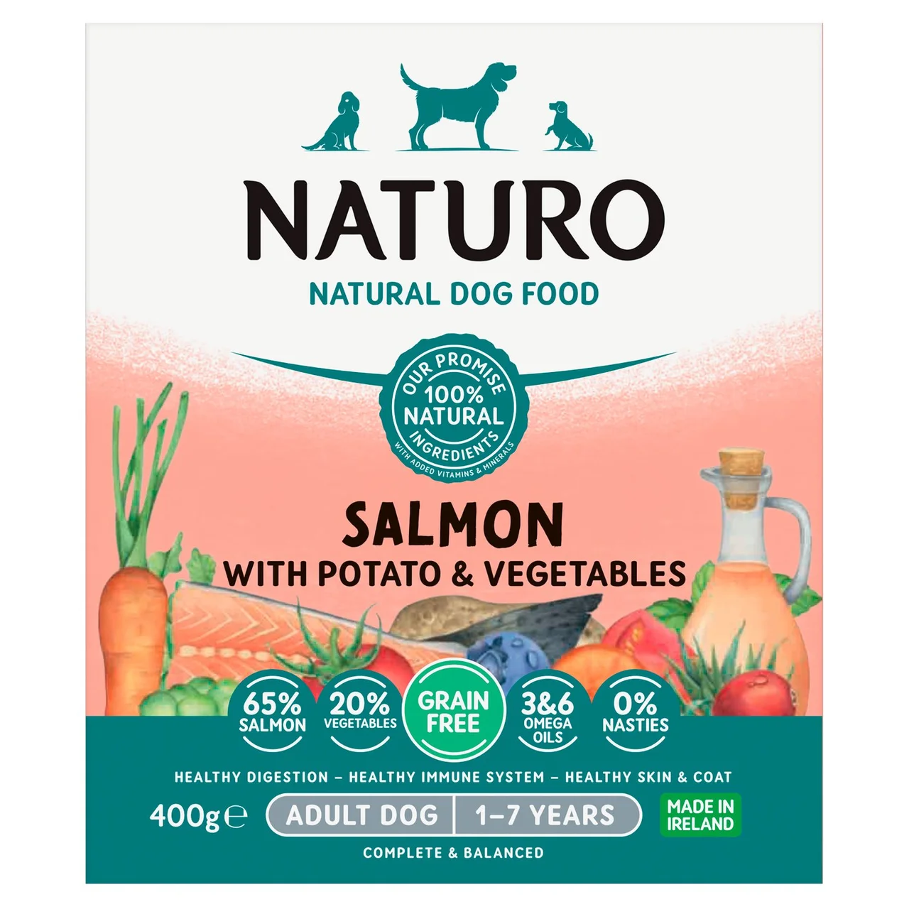 Naturo Adult Wet Dog Food (Salmon with Potato & Vegetables)