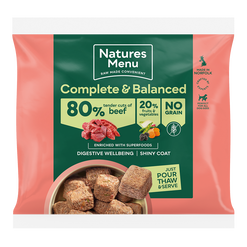 Nature's Menu Raw Dog Food 80% Beef Nuggets