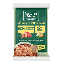 Nature's Menu Raw Dog Food Lamb & Chicken Complete & Balanced Block
