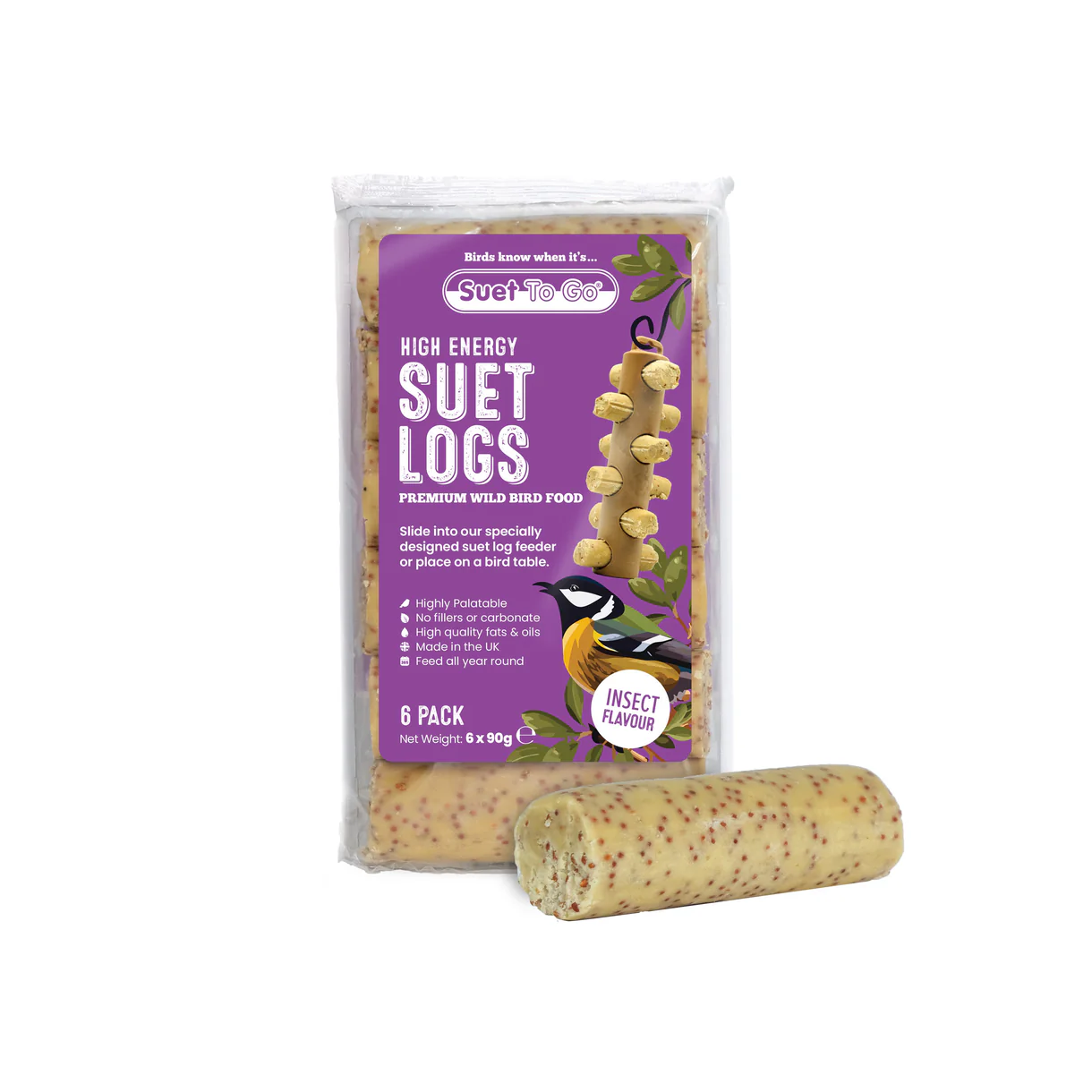 Suet To Go Super Premium Suet Logs (6 x 90g)